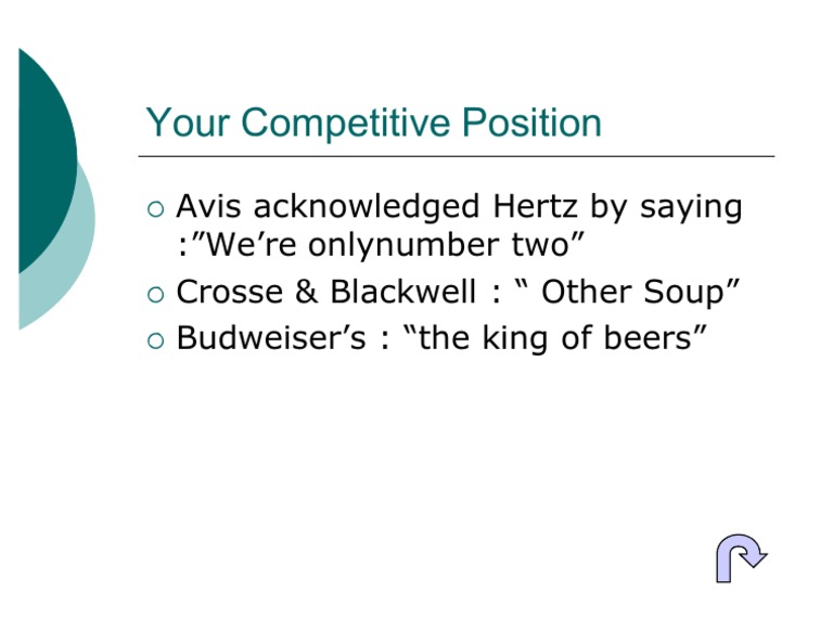 Your Competitive Position | PDF