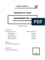 Experiment No. 7: Mechanics of Fluids