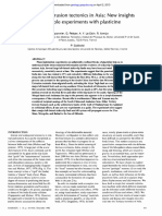 Propagating Extrusion Tectonics in Asia: New Insights From Simple Experiments With Plasticine