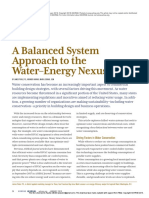 A Balanced System Approach To The Water-Energy Nexus: Technical Feature