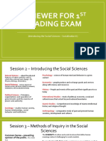 Reviewer For 1 Grading Exam: (Introducing The Social Sciences - Socialization II)