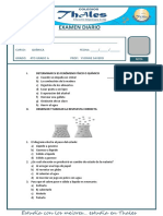 Examen Diario - Química - 4to Grado A