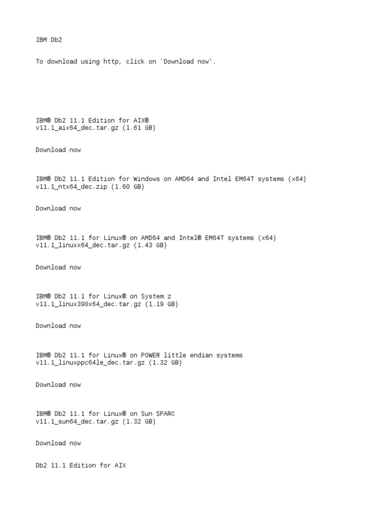 Db2 Download Now | PDF