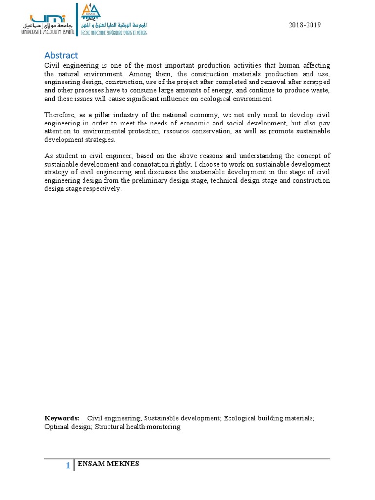 Sustainable Development in Civil Engineering | PDF | Green Building ...