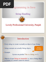 Programming in Java: String Handling