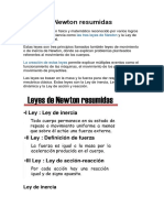 Leyes de Newton Resumidas