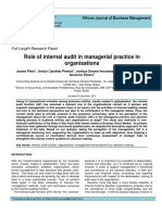 Role of Internal Audit in Managerial Practice in Organisations