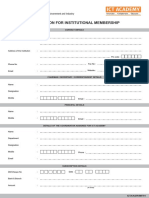 Institutional Membership Form