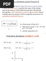 Fermi-Dirac Distribution and The Fermi-Level