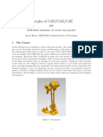 Principles of CAD/CAM/CAE: A09 Individual Summary of Course and Project