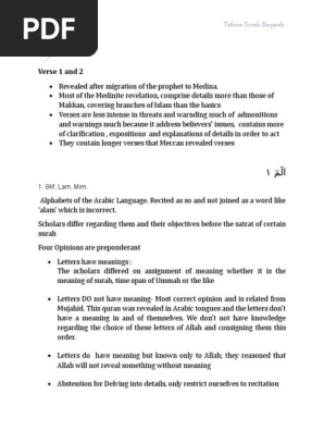 Tbaqarah Tafseer Lesson 3 On Docx Quran Islam