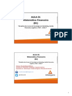 Aula 01 - B1 - Matematica Financeira