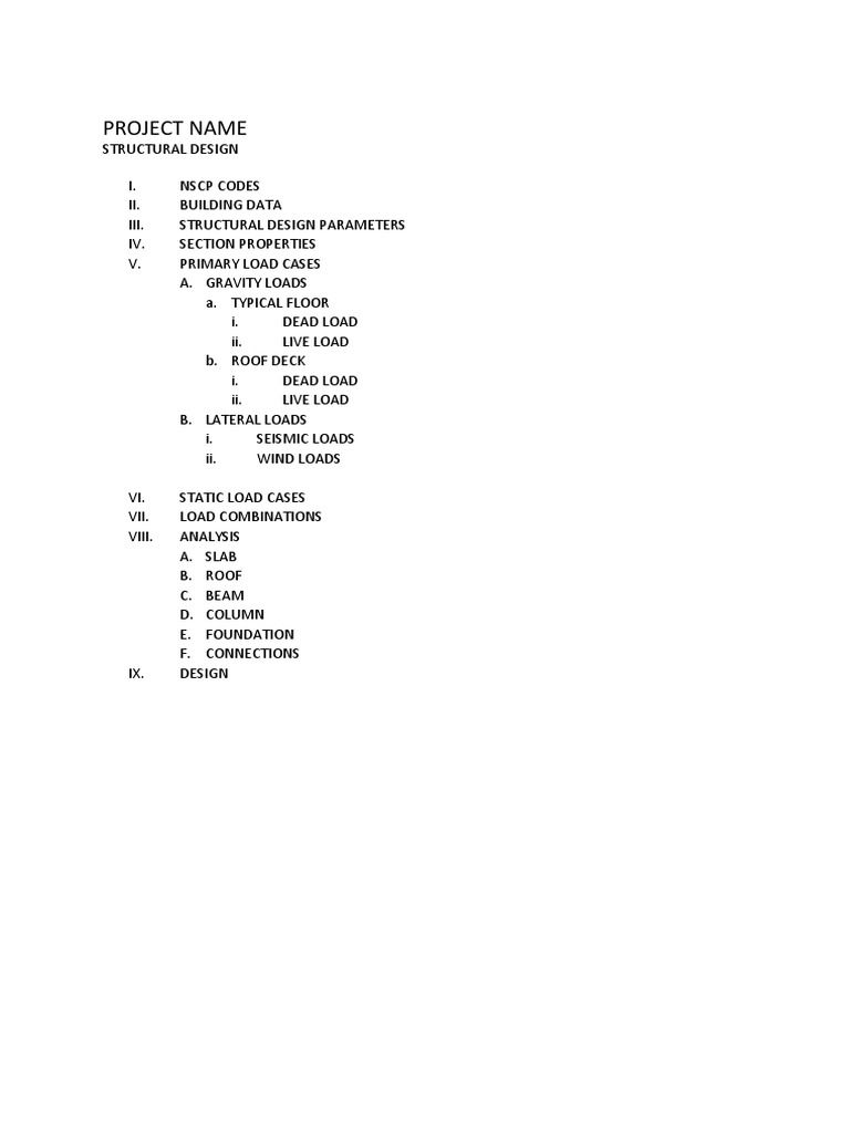 Structural Design Parameters Overview | PDF | Art