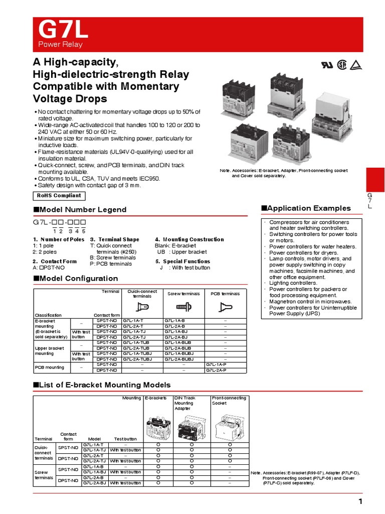Industrial Power Relay Guide | PDF | Relay | Inductor