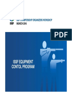 14th ISSF Workshop 2016 - The ISSF Equipment Control Program