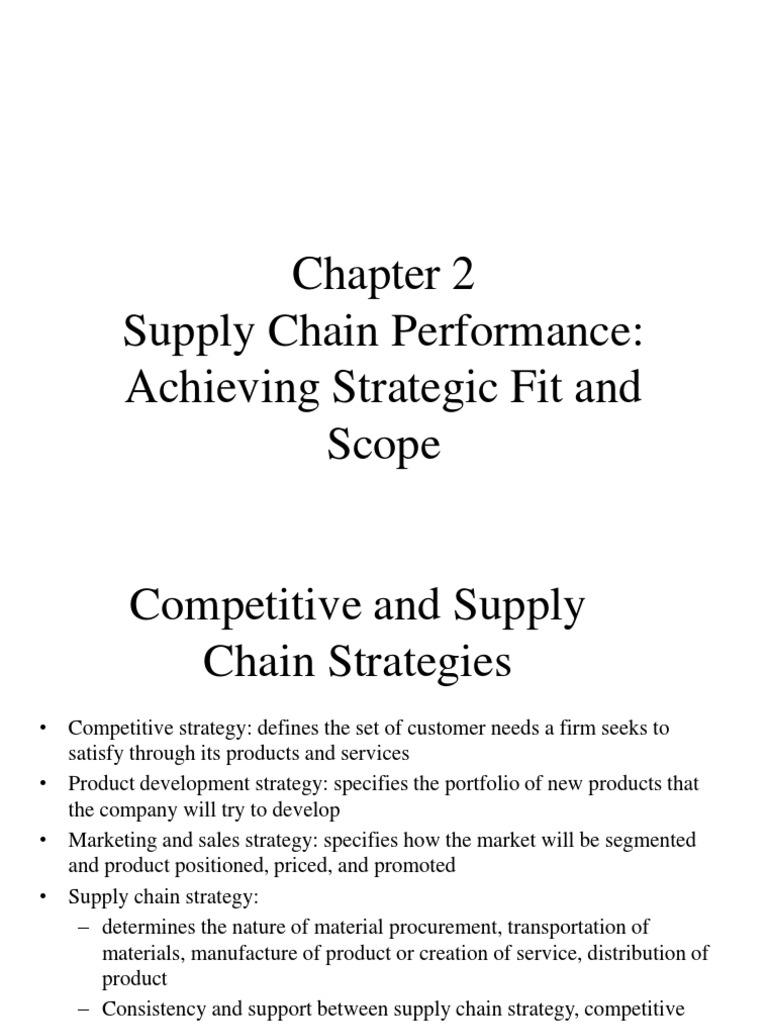 Strategic Fit in Supply Chains | PDF | Strategic Management | Supply Chain