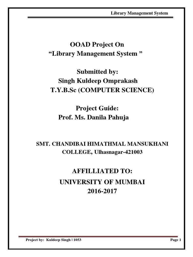 Library | PDF | Use Case | Class (Computer Programming)