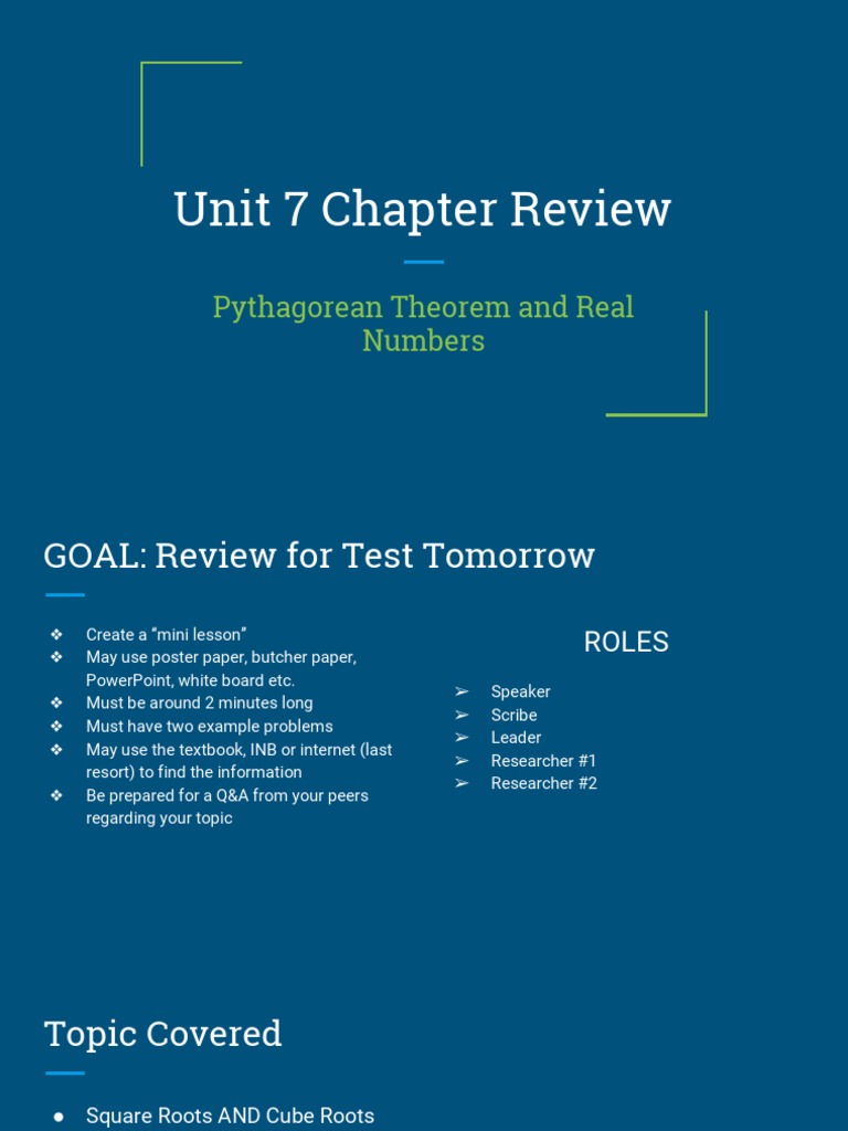 Unit 7 Chapter Review | PDF