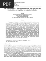 Download The Relationship of Cash Conversion Cycle With Firm Size by Alvan Sue Bing Teck SN40703673 doc pdf