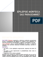 Epilepsie Sau Parasomnie