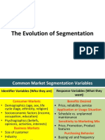 The Evolution of Market Segmentation Variables