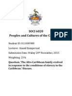 SOCI 6020 Peoples and Cultures of The Caribbean