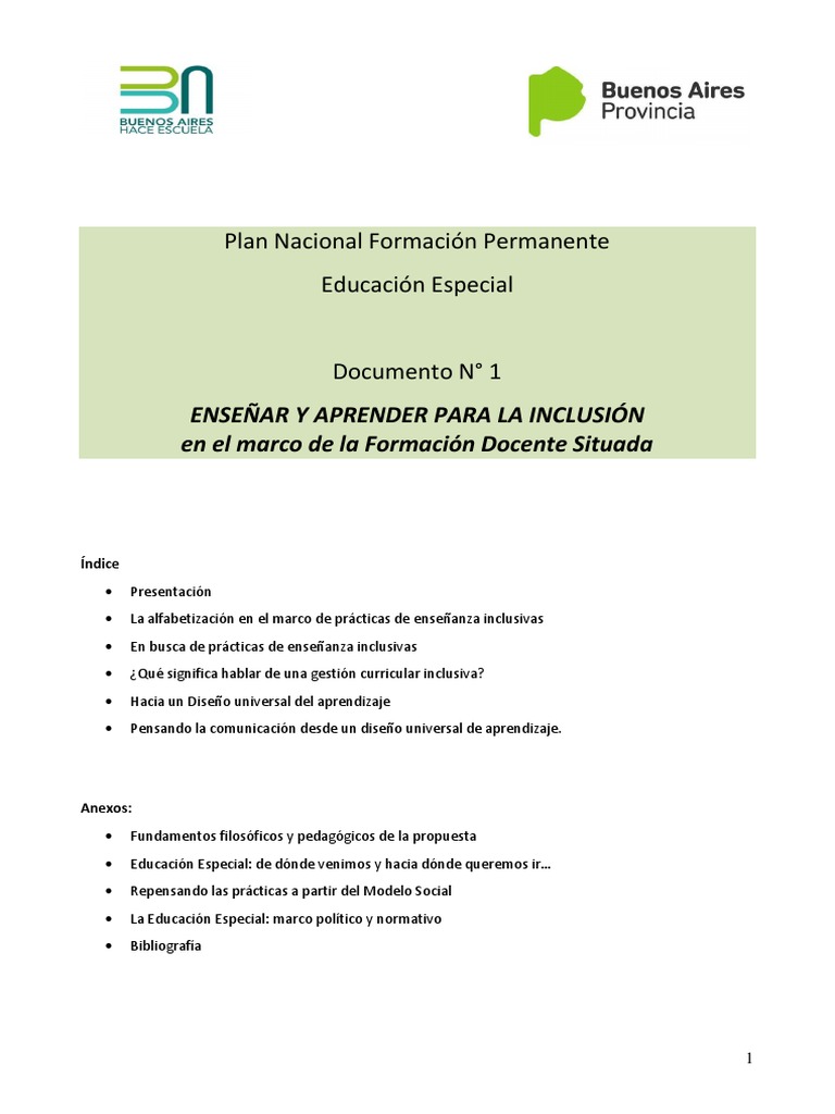 Inclusión Educativa en Educación Especial | PDF | Invalidez | Plan de ...