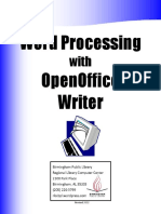 Word Processing Openoffice Writer