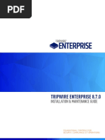 Tripwire Enterprise 8.7.0 - Installation & Maintenance Guide PDF