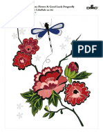 Flower and Dragonfly Pattern