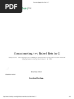 Concatenating Two Linked Lists in C