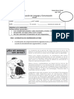 Evaluación de Lenguaje y Comunicación 7mo Unidad Abril