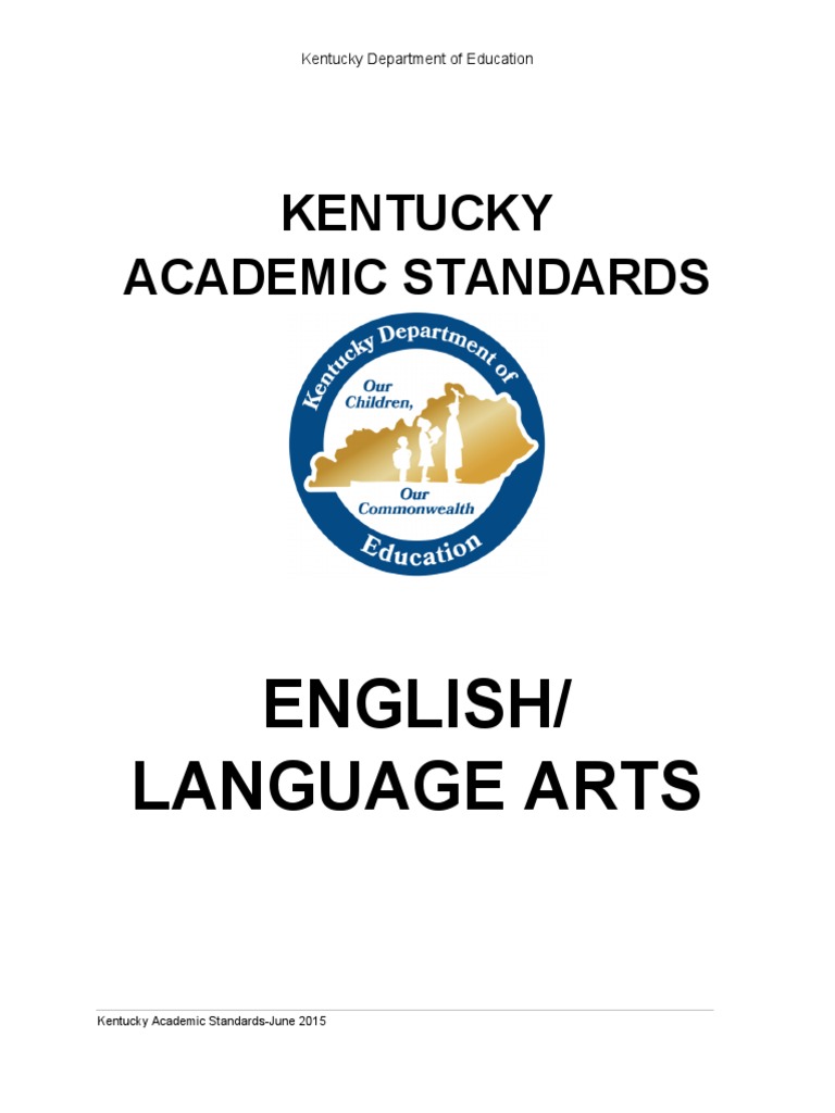Kentucky Academic Standards English/ Language Arts PDF Curriculum