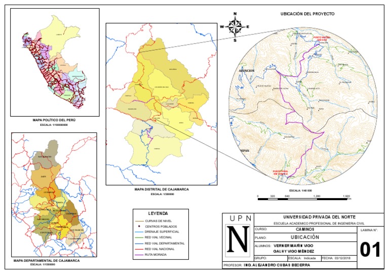 Mapa Político y Distrital de Cajamarca | PDF | América del Sur | Perú