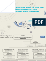 Paparan Pemantapan Kegiatan Riset 2018 Dan Rencana Kegiatan 2019