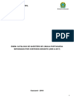 Catálogo de Questões de Língua Portuguesa Do Enem Entre 2009 e 2017 Versão Final PDF