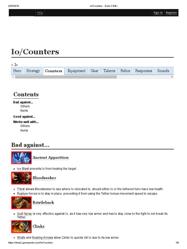 Iocounters Dota 2 Wiki Leisure
