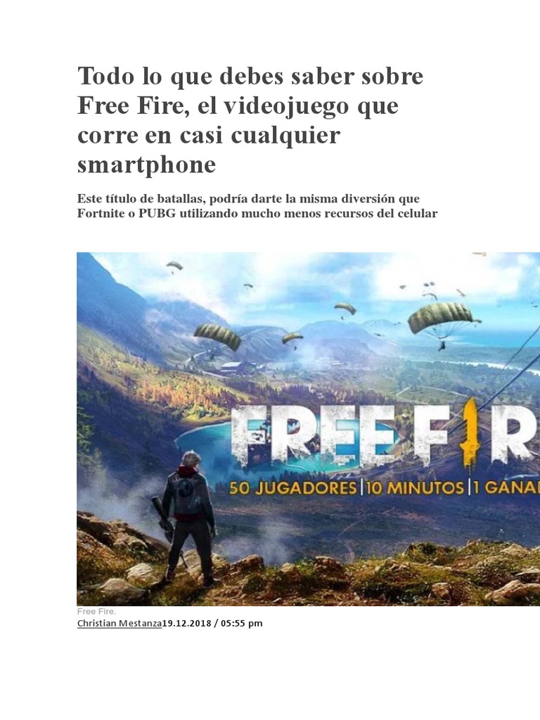 Free Fire | PDF | Ocio | Informática y tecnología de la información