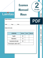 Examen mayo 2o grado 