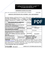 ADVT Admission Notice No. 11 - 2019 - July PDF