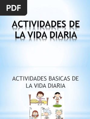 Actividades De La Vida Diaria Pdf