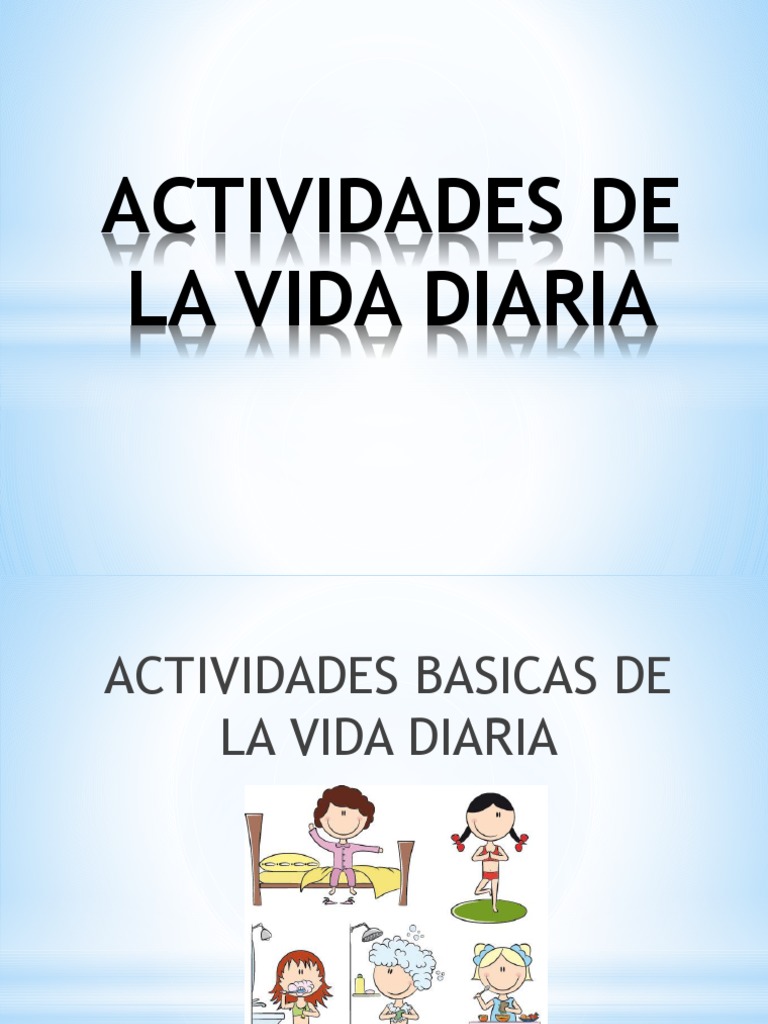 Actividades de La Vida Diaria | PDF | Salud y bienestar