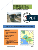 caudales río Huallaga análisis datos hidrológicos
