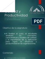 Calidad y Productividad