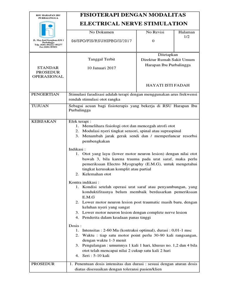Fisioterapi Dengan Stimulasi Listrik-1 | PDF