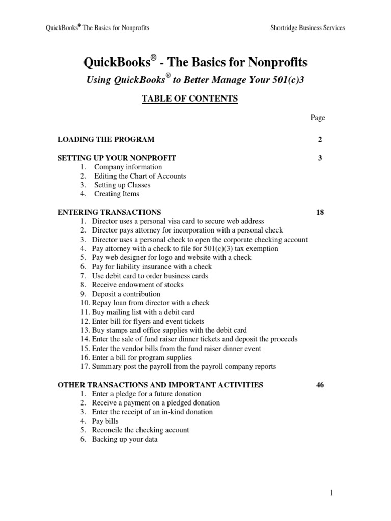 Quickbooks The Basics For Nonprofits PDF Payroll Tax Cheque