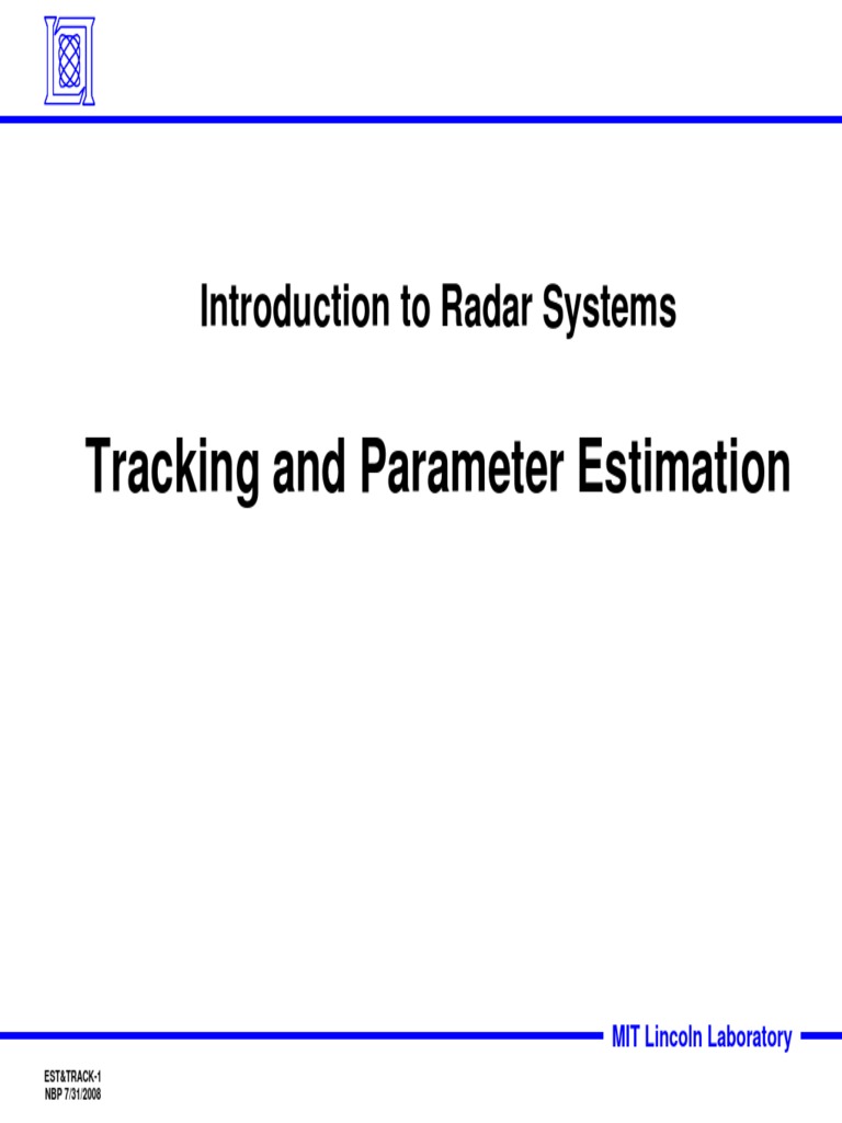 Tracking and Parameter Estimation Radar | PDF | Radar | Wireless
