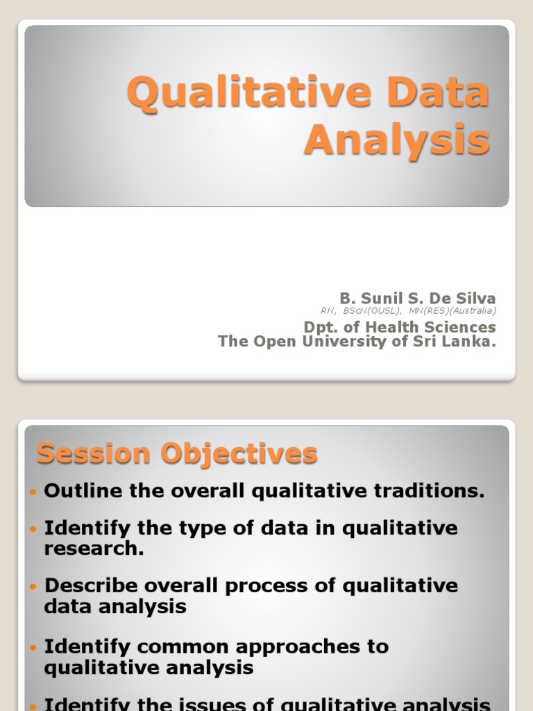 An Introduction to Qualitative Data Analysis Methods | PDF ...