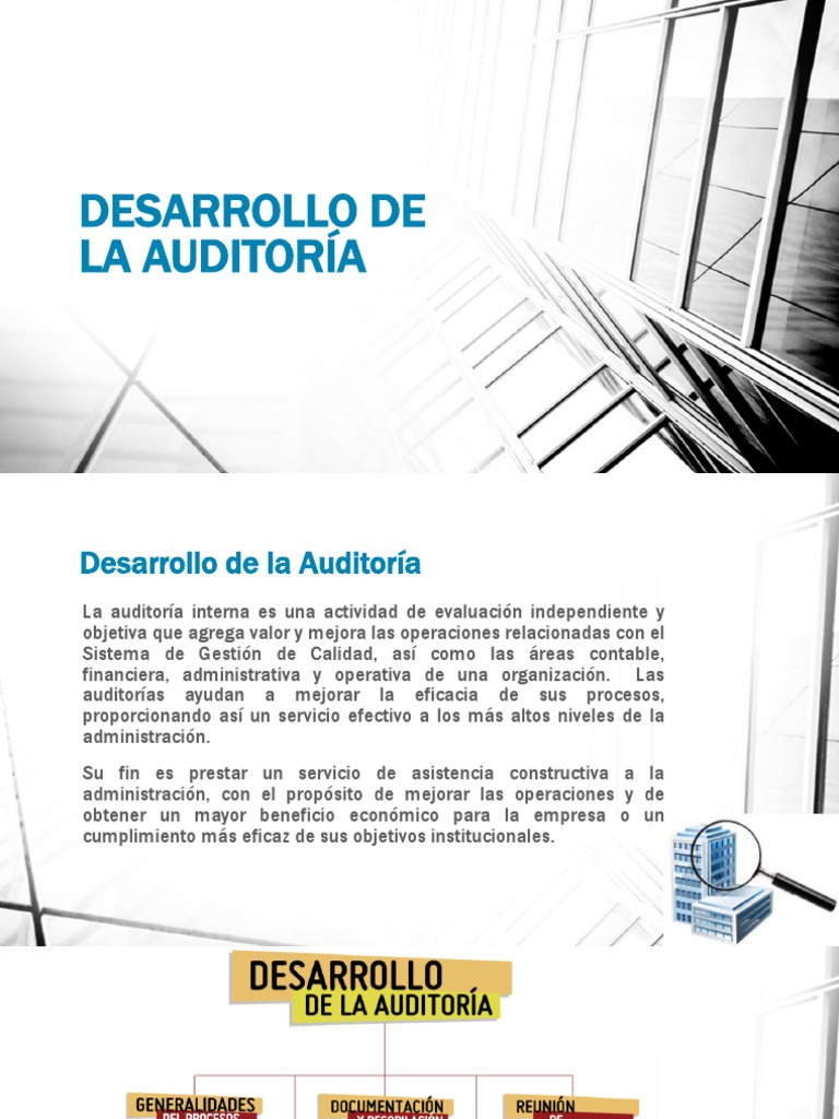 Desarrollo de La Auditoría | PDF | Auditoría | Contralor