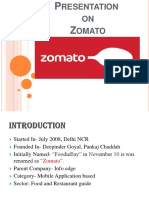 Presentation On Zomato